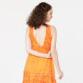 Embroidered Beachwear Women Sleeveless Dress